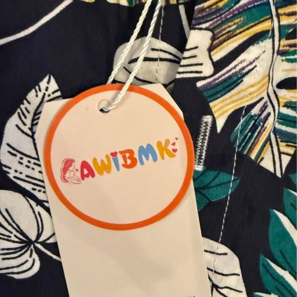 Daddy & Me NWT Matching Hawaiian Shirts-Awibmk Brand-L (Adult) 130 & 120 (Kids) - Picture 7 of 7